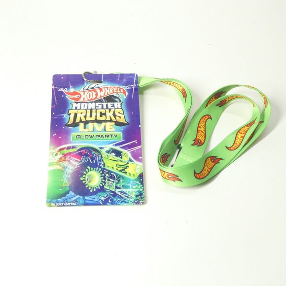 Hot Wheels Monster Trucks Live Glow Party 2022 Badge Lanyard - Picture 1 of 7